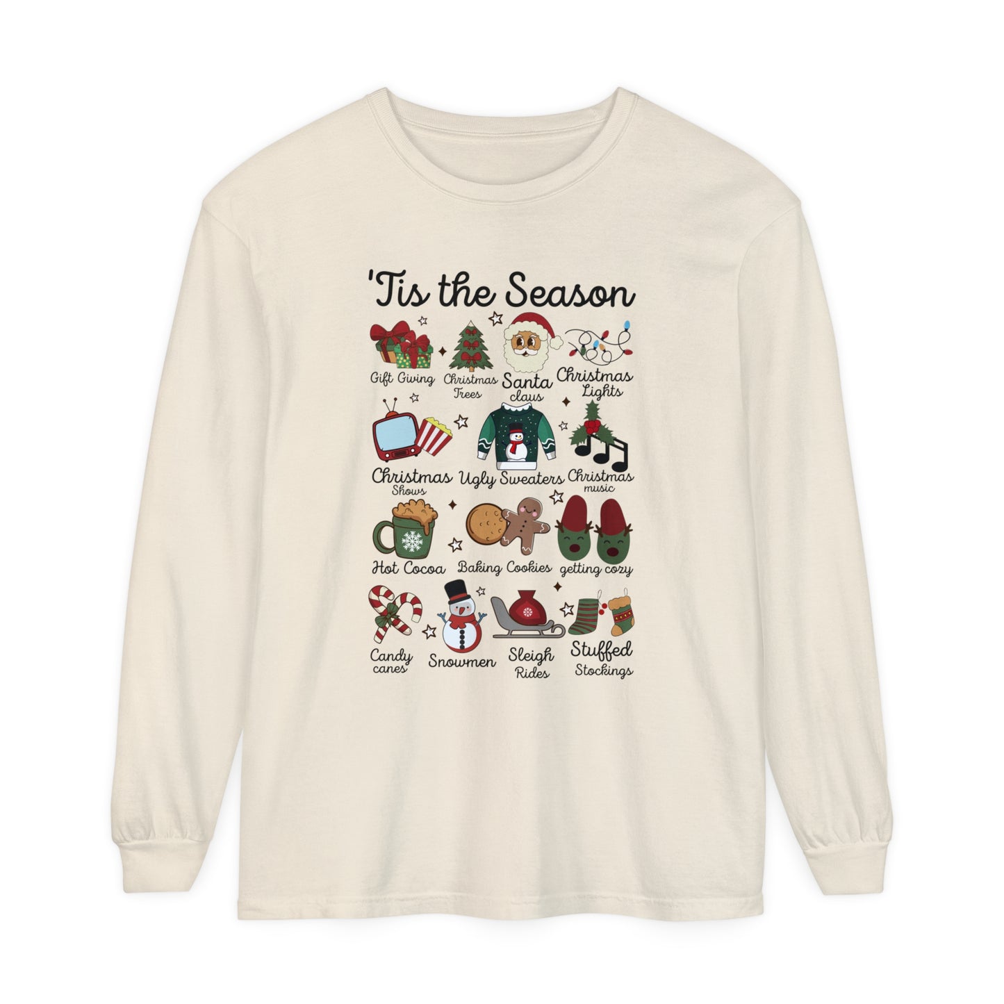Camiseta de manga larga unisex 'Tis the Season - Colección Holiday Cheer