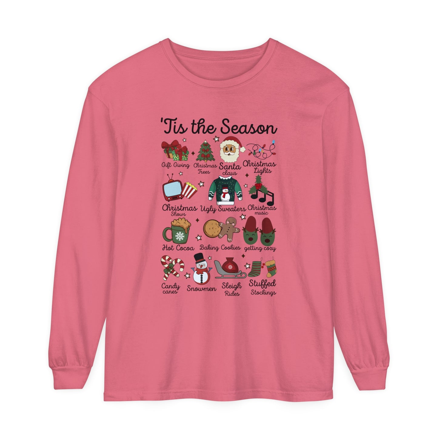 Camiseta de manga larga unisex 'Tis the Season - Colección Holiday Cheer