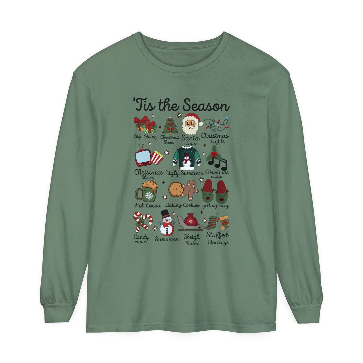 Camiseta de manga larga unisex 'Tis the Season - Colección Holiday Cheer