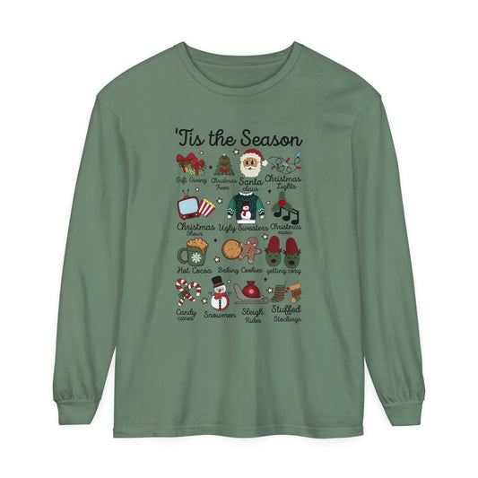 Camiseta de manga larga unisex 'Tis the Season - Colección Holiday Cheer