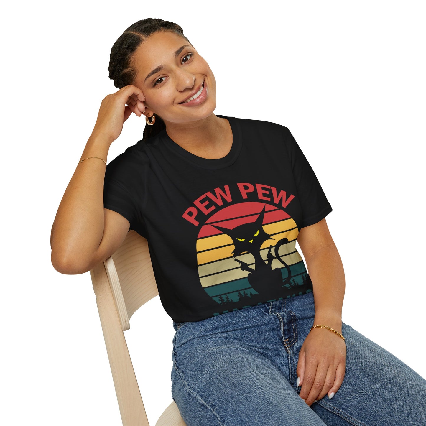 Camiseta unisex divertida con diseño de Pew Pew Mudafuka: serie The Cave