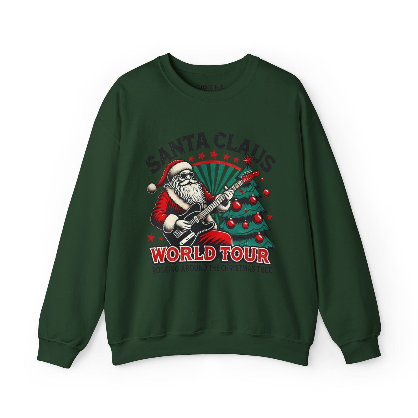 Santa Claus World Tour Sweatshirt | Unisex Holiday Sweatshirt | Christmas Gift