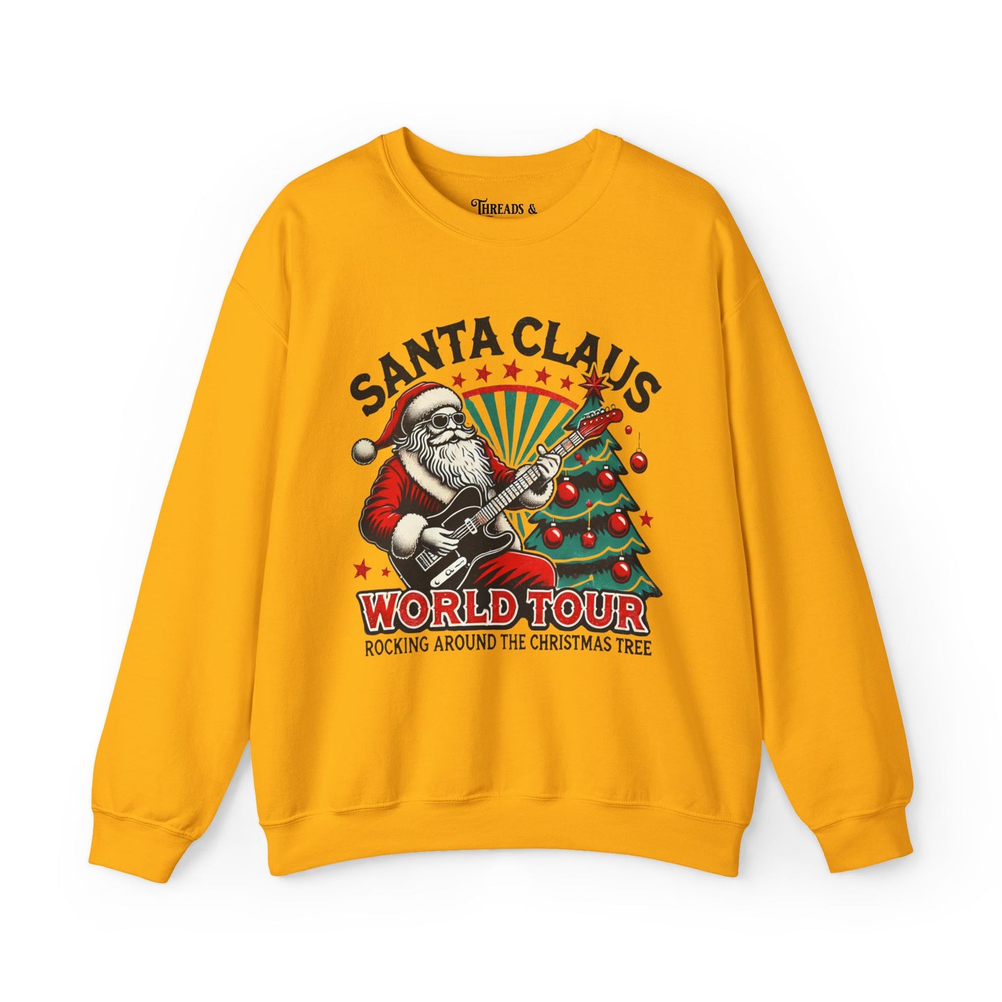 Santa Claus World Tour Sweatshirt | Unisex Holiday Sweatshirt | Christmas Gift