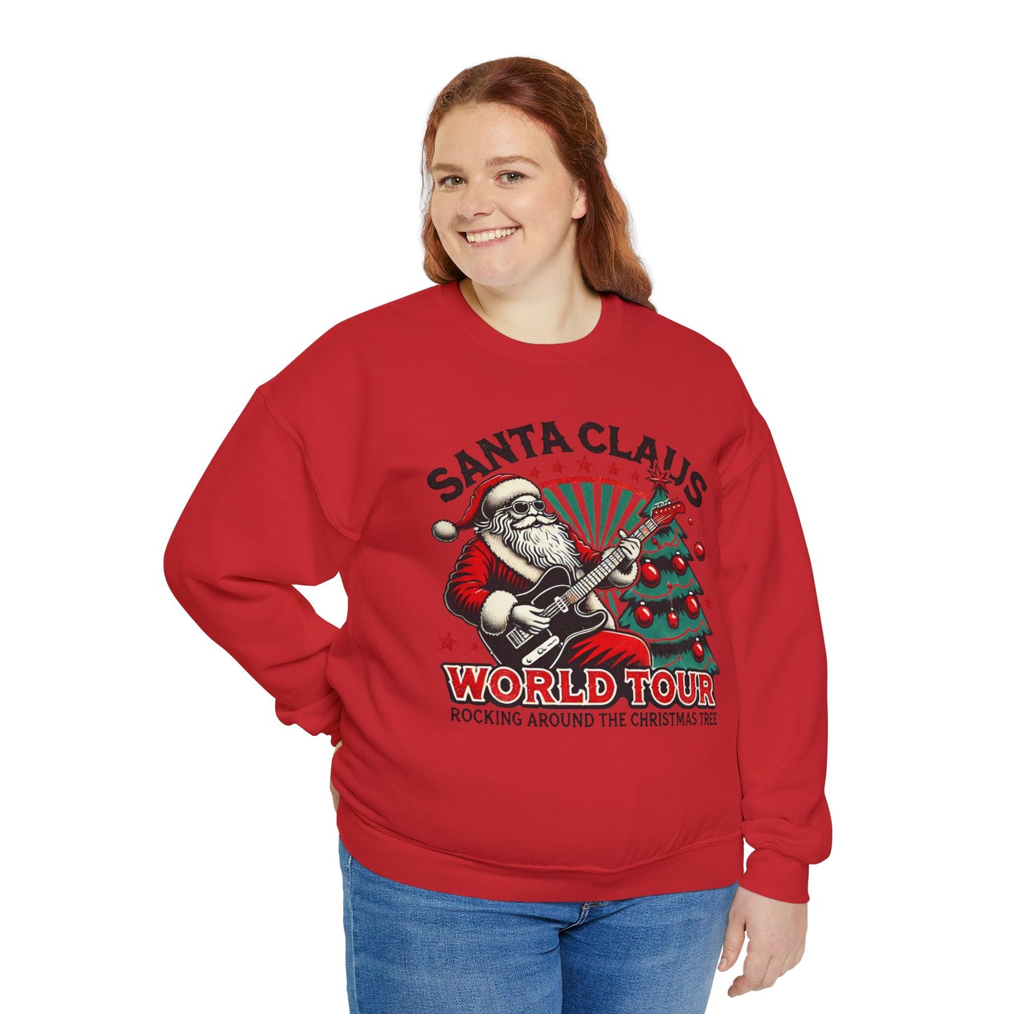 Santa Claus World Tour Sweatshirt | Unisex Holiday Sweatshirt | Christmas Gift